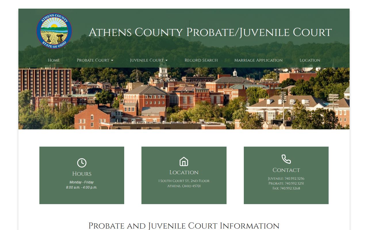 Athens previous residents Probate and Juvenile Court record access