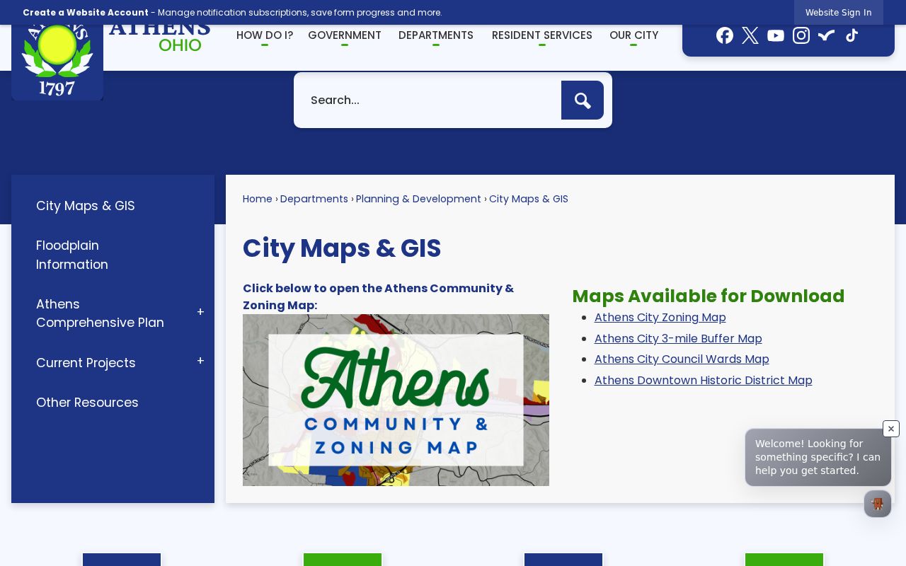Athens street directory city maps and GIS resources